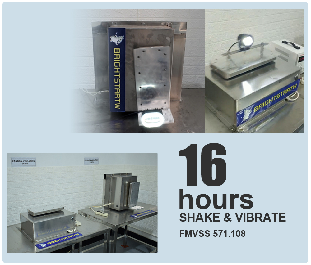 Brightstar vibration and shake durability test for LED lighting modules