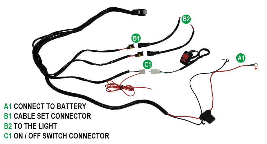 Universal Motorcycle Wiring Harness Loom Cables Project Bike Complete Kit