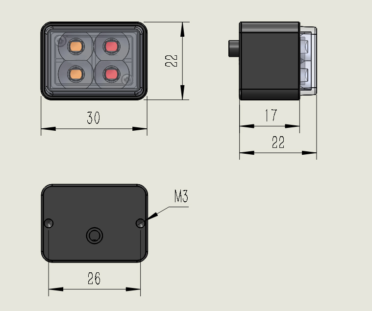 AT-R1M Flat Type Size