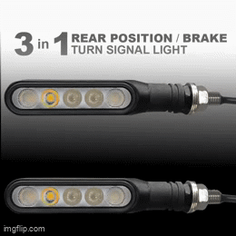 Motorcycle Brake Light Turn Signal Combo DARKBUSTER AT1-R-9