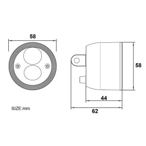 E Scooter Light E-MARK DARKBUSTER E10 Size