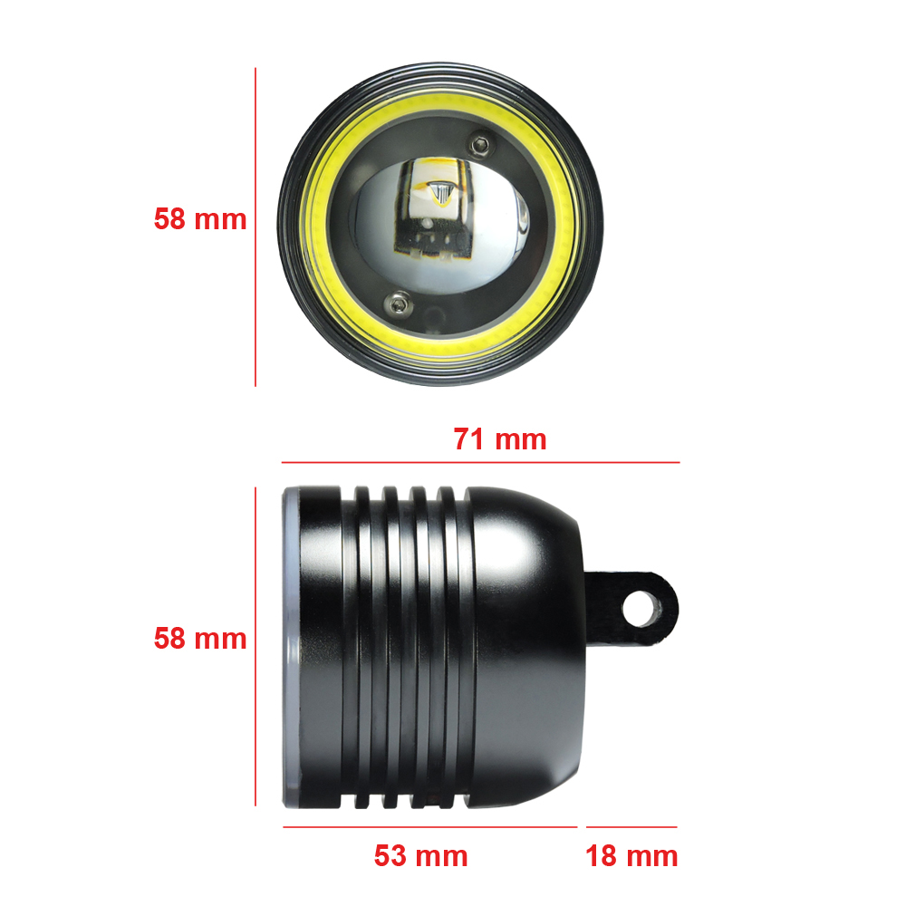 Ebike Headlight E-MARK DARKBUSTER E5 SIZE-1