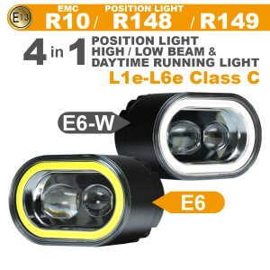 Headlight For Motorcycle E-MARK DARKBUSTER E6-1