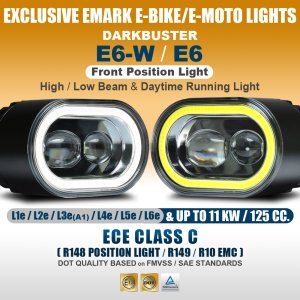 Headlight For Motorcycle E-MARK DB E6-2 RING