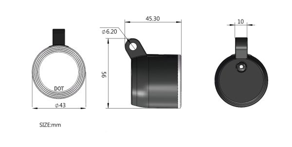 LED Lights for E Scooter E-MARK DARKBUSTER E11-R_SIZE