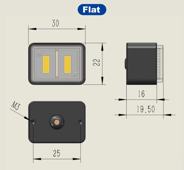 LED Turn Signal and Brake Light E-MARK AT-R1M (Flat) - Image 4