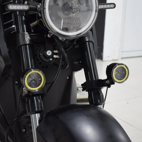 LED auxiliary lights motorcycle E-MARK DARKBUSTER 10 POSITION LIGHT