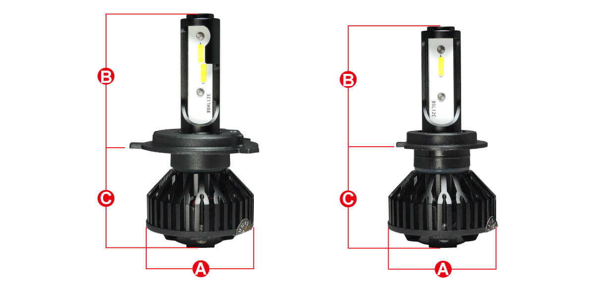Headlight Bulbs H4 High Quality LED 12E