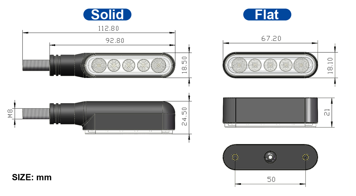 Mobility Scooter Lights DARKBUSTER AT1-F-SIZE