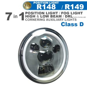 Motorcycle LED Headlight E-MARK DARKBUSTER E7-10-6