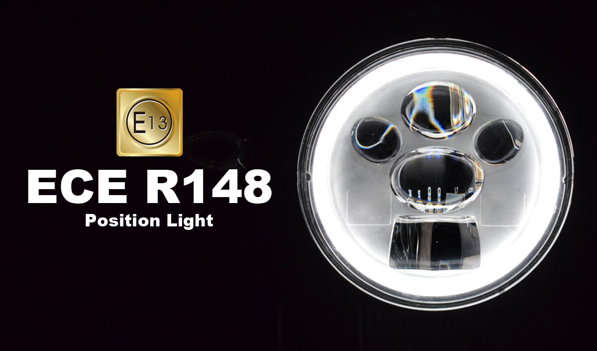 7 Inch LED Headlight E-MARK E7 (L1e~L7e) Actual Installation Diagram