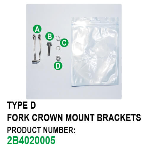 Fork Crown Mount E-Bike Headlight Bracket (Type D) Package