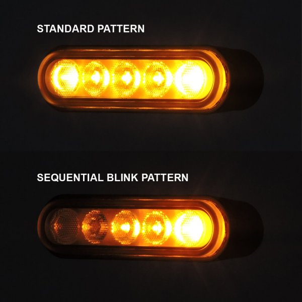 Turn Signal Lights For Electric Bike E-MARK DARKBUSTER A1 (Flat)-light pattern