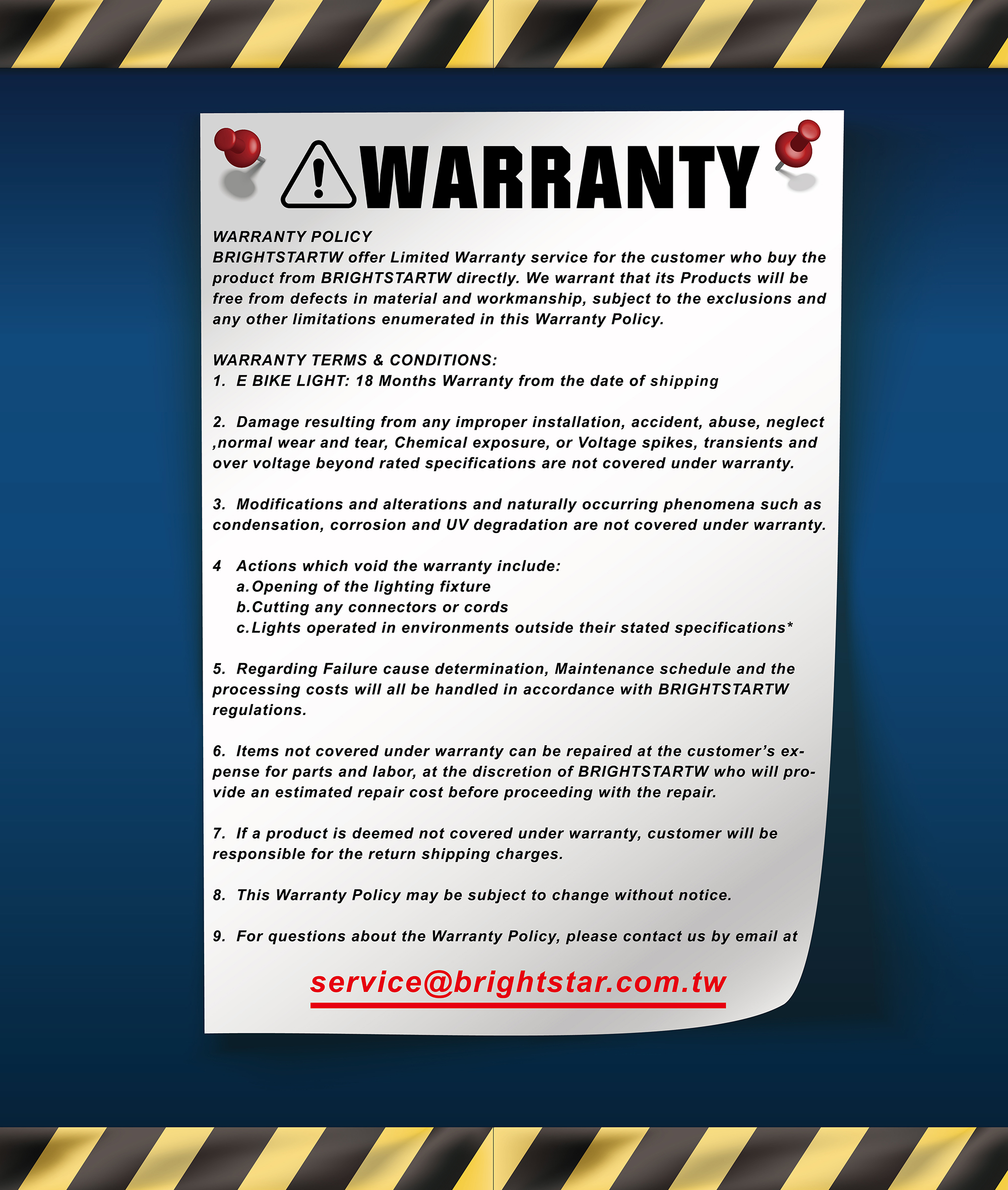 WARRANTY POLICY