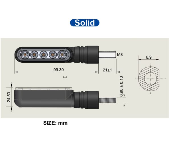 Turn Signal Indicator Light DARKBUSTER AT-R2 (Solid) - Image 5
