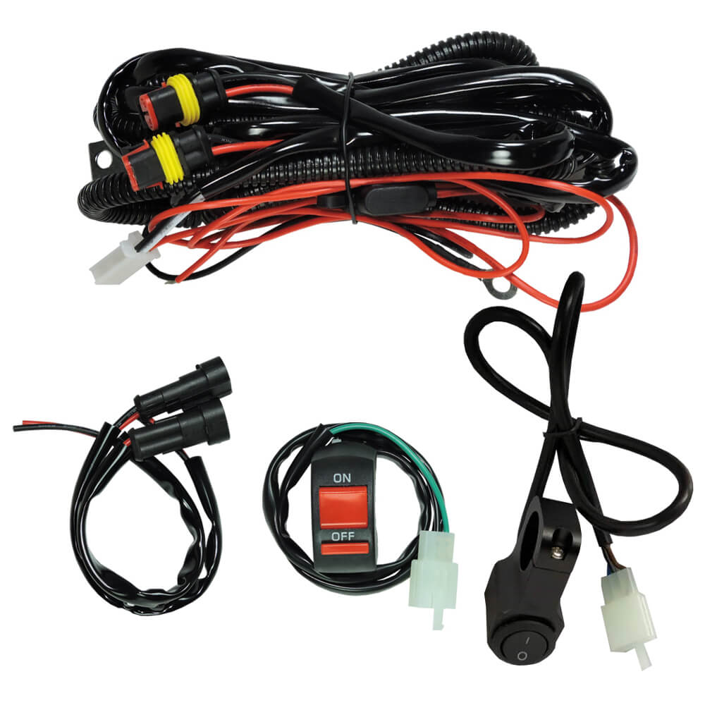 standard wire set with premium wire set for motorbike driving lights