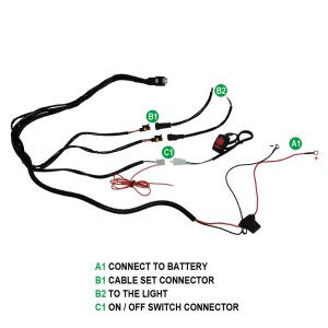 wire set of the auxiliary light for motorcycle led driving light